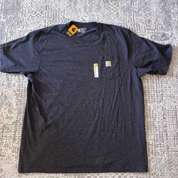 Carhartt Men’s Short Sleeve Pocket Tee Dark Heather Gray 2XLT Tall New - Picture 1 of 5